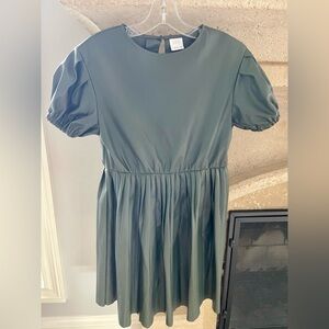 Zara Kids Leather Dress in Green